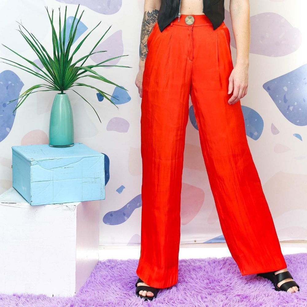 Rejina Pyo Orange Voile Trousers